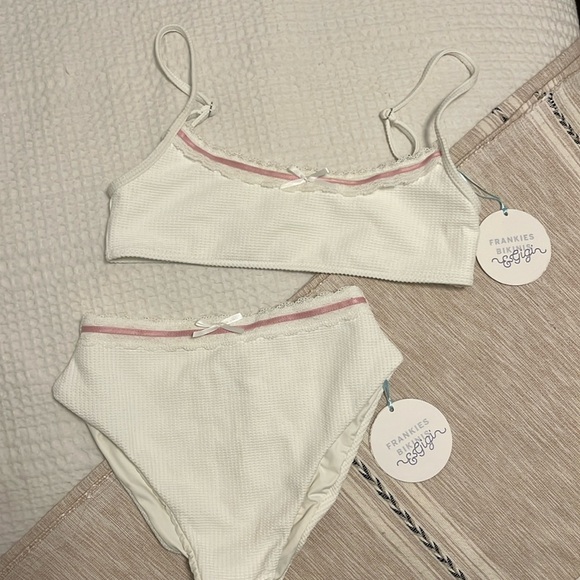 Frankie’s Bikinis x Gigi Hadid - Lucky Waffle Crop Top & Bottoms, Large - Picture 4 of 11